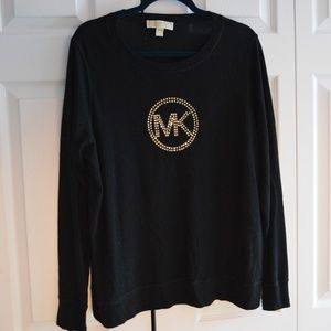 Michael Kors Black Knit Sweater with MK Logo 2X